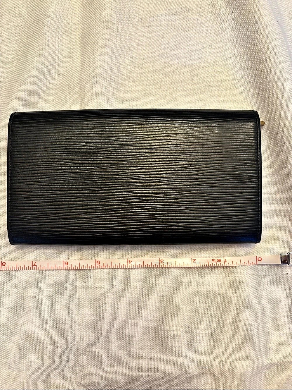 Louis Vuitton Epi Leather Long Flap Wallet Black